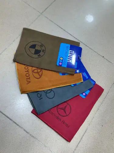 دستمال ماشین برند cloth دورو چرمی_مخملی با تراکم بافت بالا